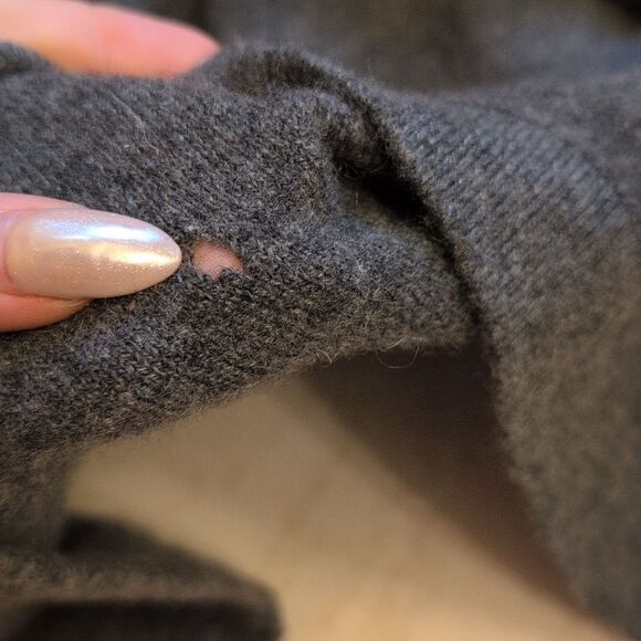 Randall Roy for William Kasper California Cashmere Sweater Charcoal Gray Crew M - Picture 7 of 9